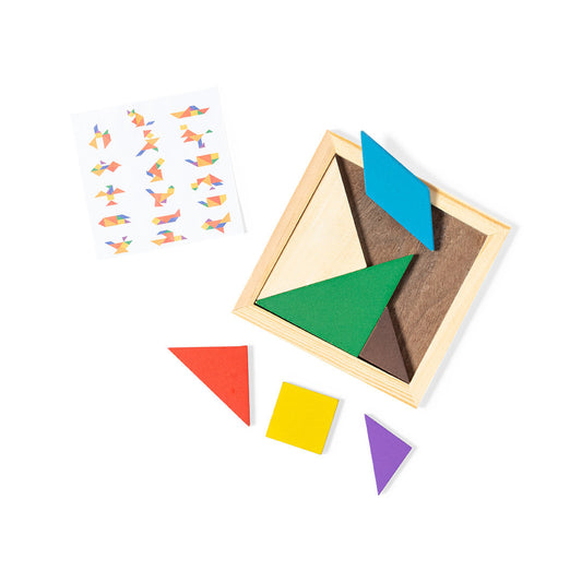 Tangram em Madeira Multicolorido para Crianças