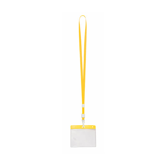 Identificador em PVC com Lanyard Colorido e Mosquetão