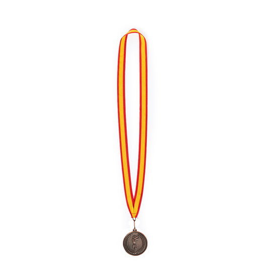 Medalha Corum com Fita Vermelha e Bandeira de Espanha