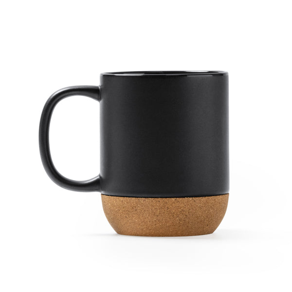 Caneca de Cerâmica Branca com Base de Cortiça 350ml