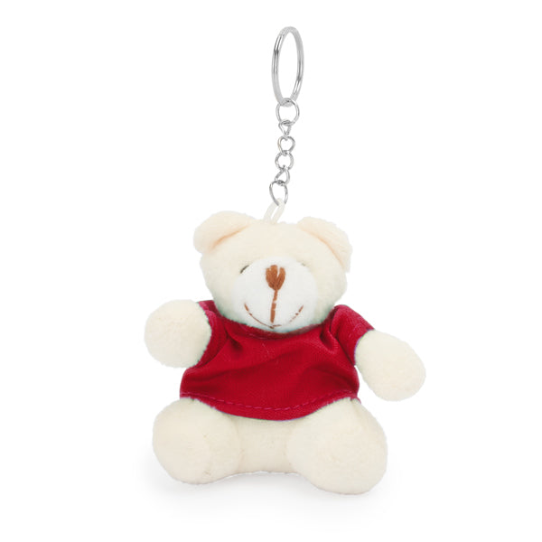 Urso de Peluche em Miniatura com Chaveiro de Pelúcia