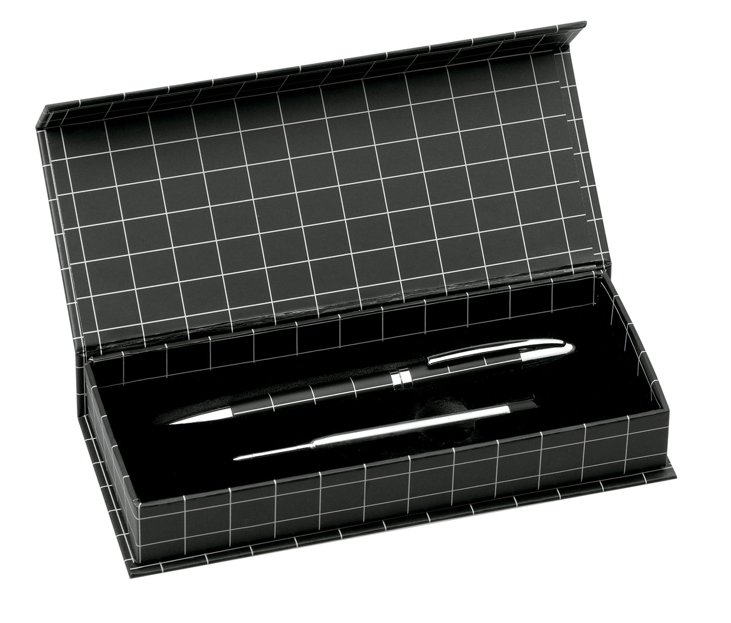 Caneta Metálica Elegante com Estojo Preto