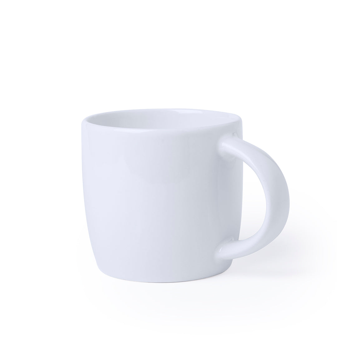 Caneca Cerâmica 380ml Branca para Café Longo
