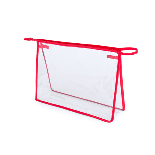 Neceser Transparente em PVC Resistente com Asa Colorida
