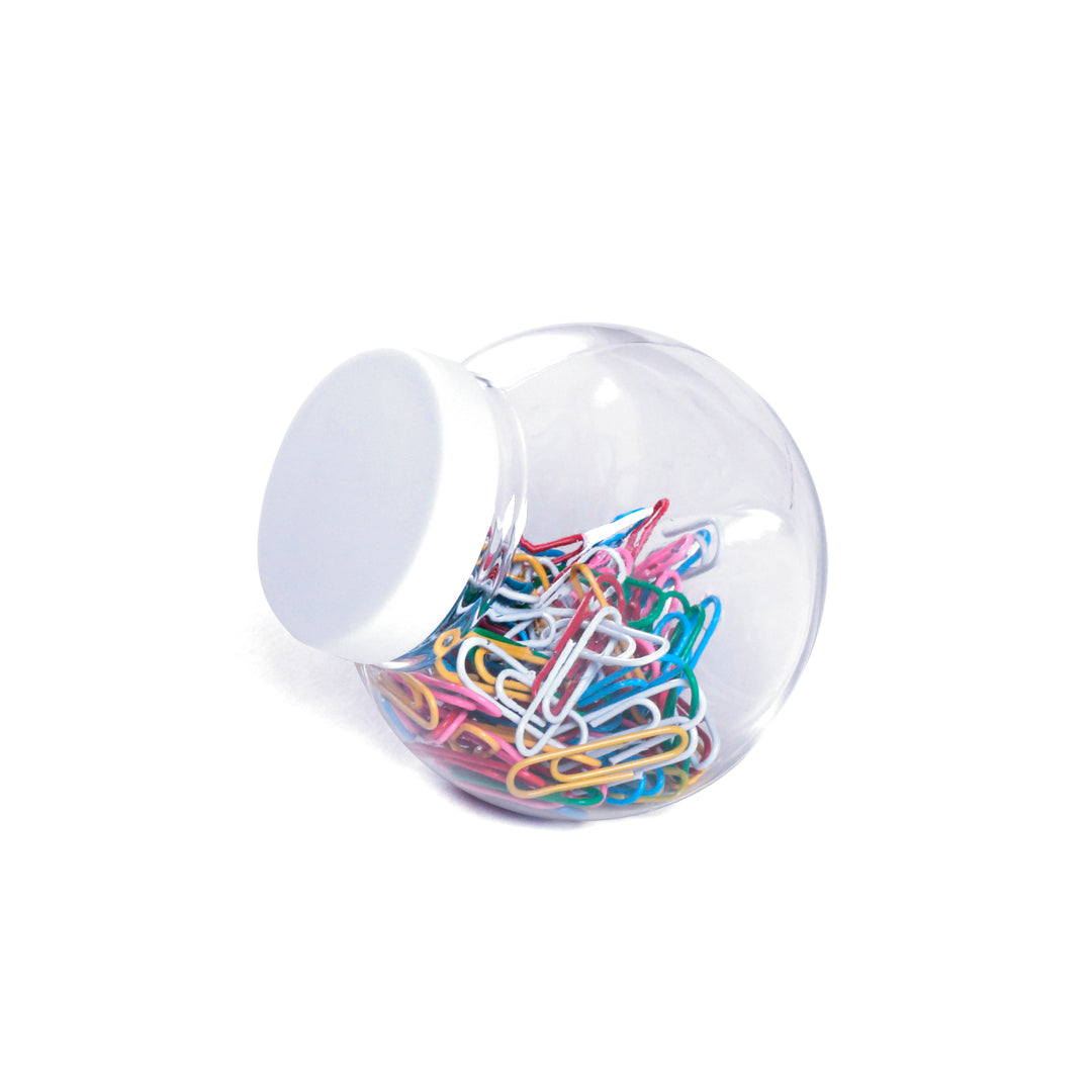 Rhydor - Porta Clips Transparente com Clips Multicolor