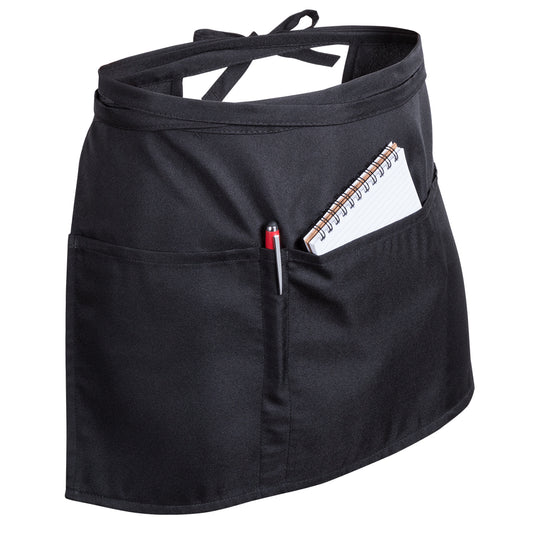 Delantal Milty Preto com Bolsos e Ajustável