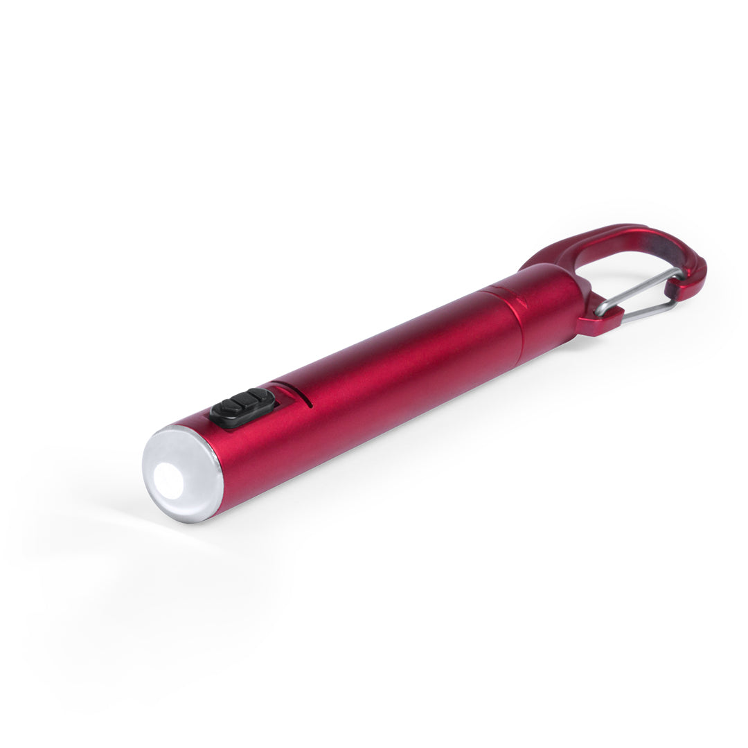 Caneta com Lanterna LED Integrada e Mosquetão