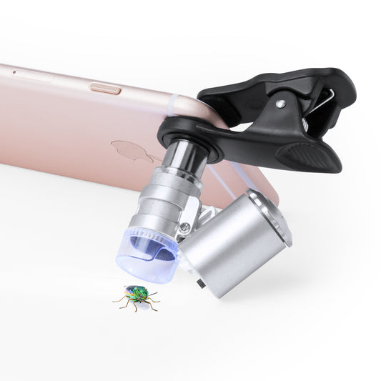 Microscópio Smartphone Ajustável 60X com Luz UV