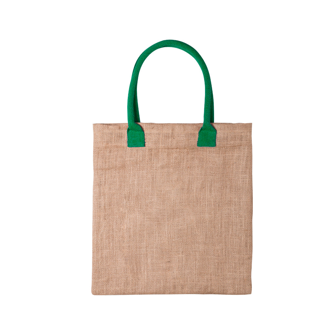 Bolsa de juta com asas de algodão coloridas e resistentes