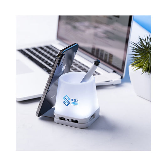 Caneta USB Belind com Luz LED e 4 Portas USB