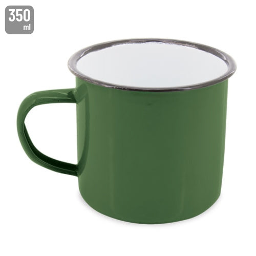 Caneca Metálica Esmaltada Retro 350ml