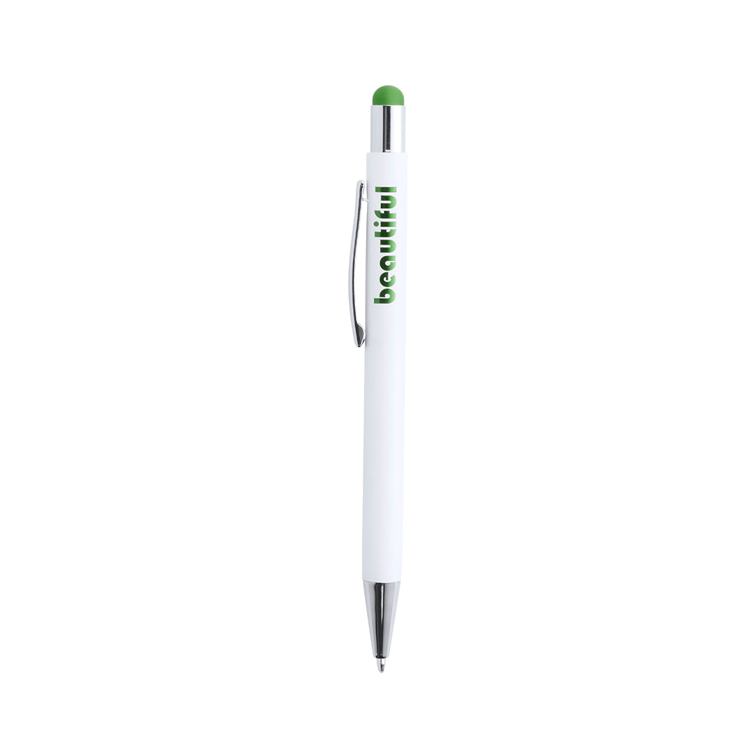 Caneta Puntero Woner em Alumínio Branco Mate