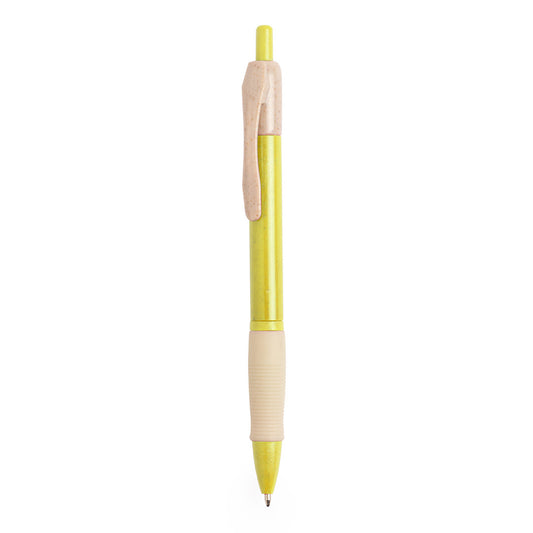 Caneta Nature em Cana de Trigo com Tinta Azul