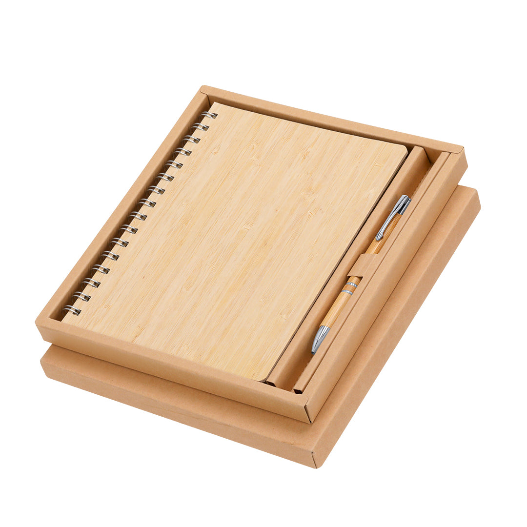 Conjunto Nature: Caderno e Caneta em Bambu Sustentável