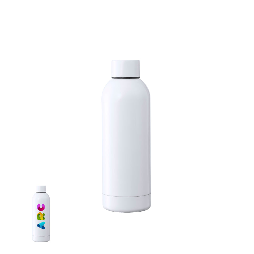 Bidão Térmico Branco 500ml em Aço Inox