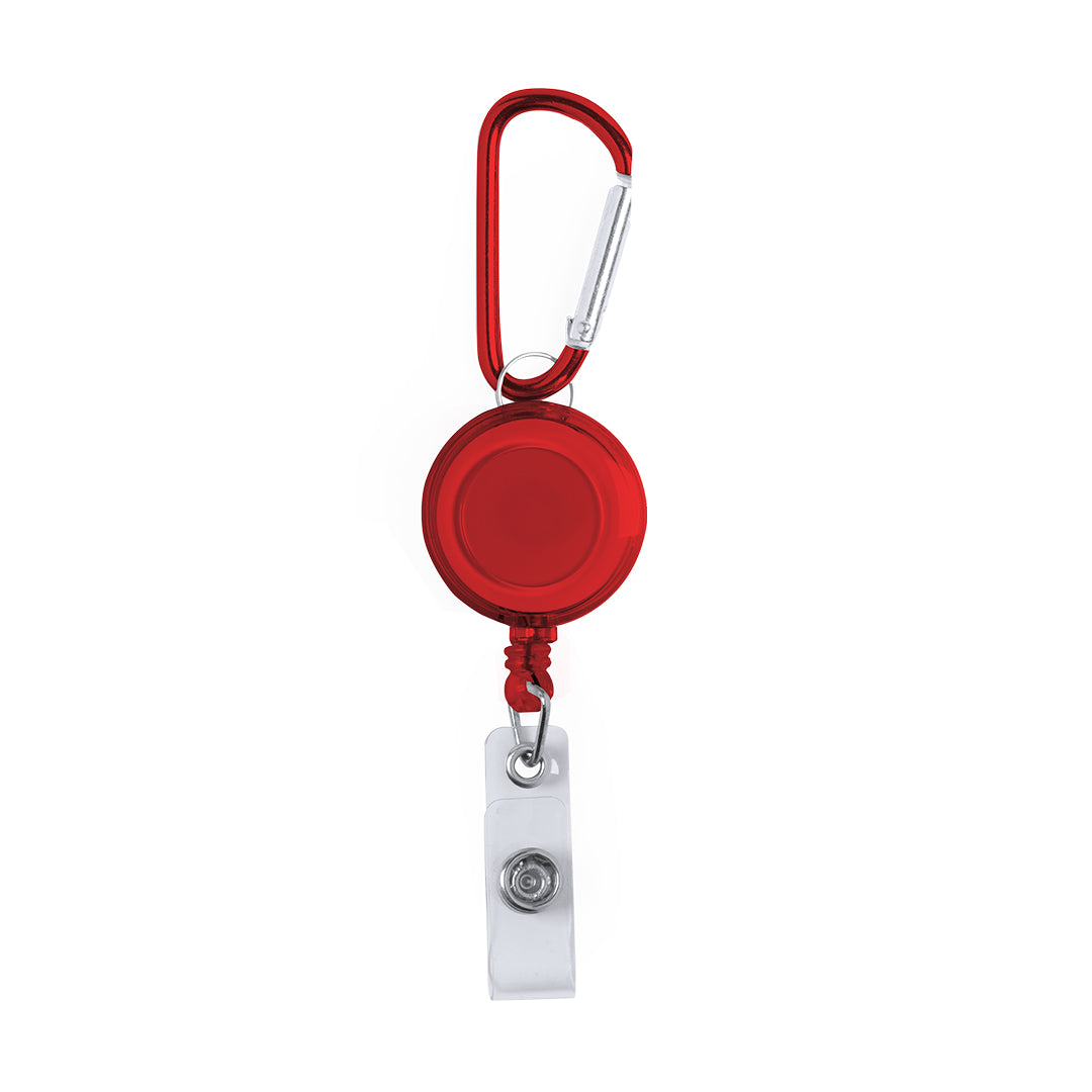 Porta-objetos extensível com mosquetão e fecho de botão