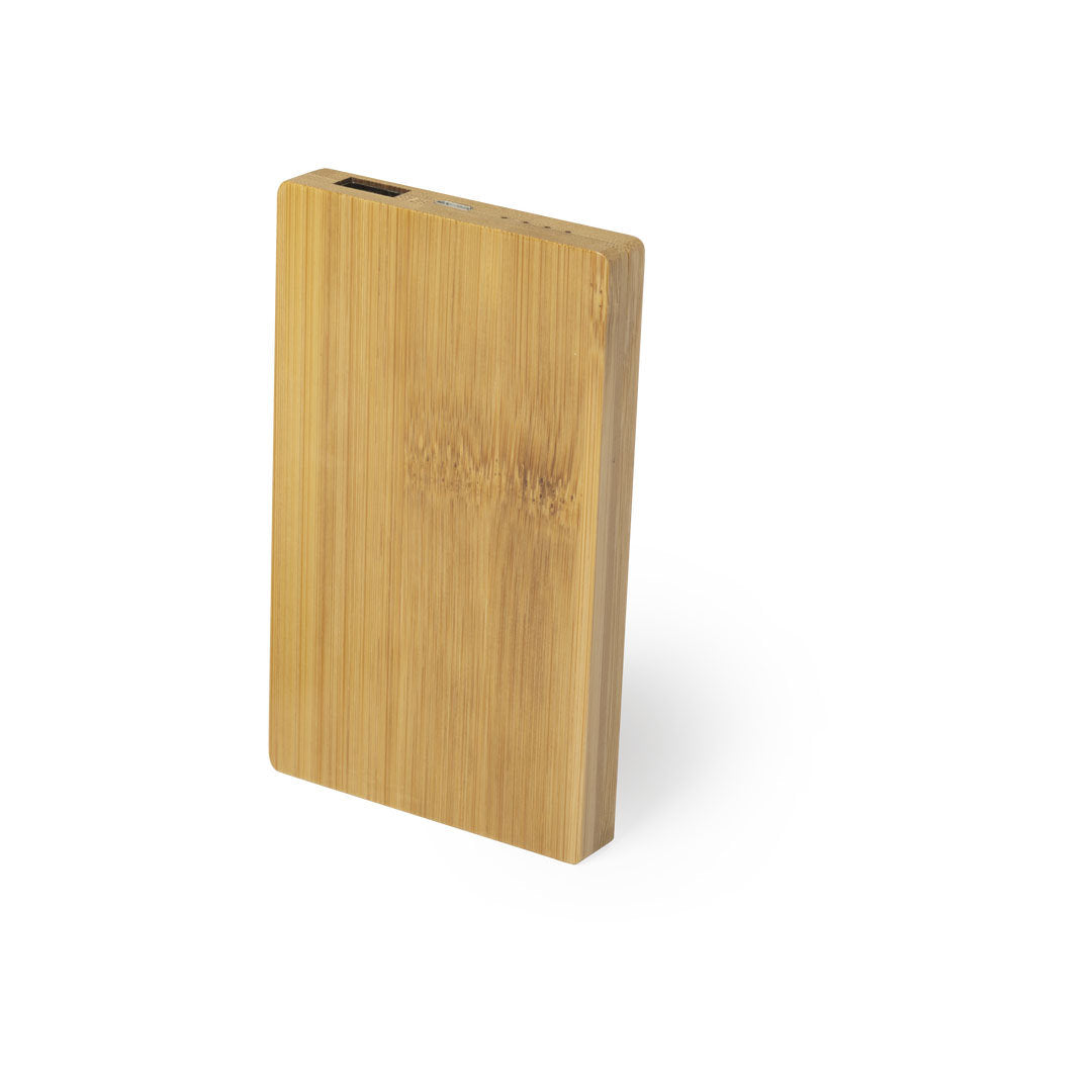 Nipax Power Bank 5000mAh com Carcaça em Bambu