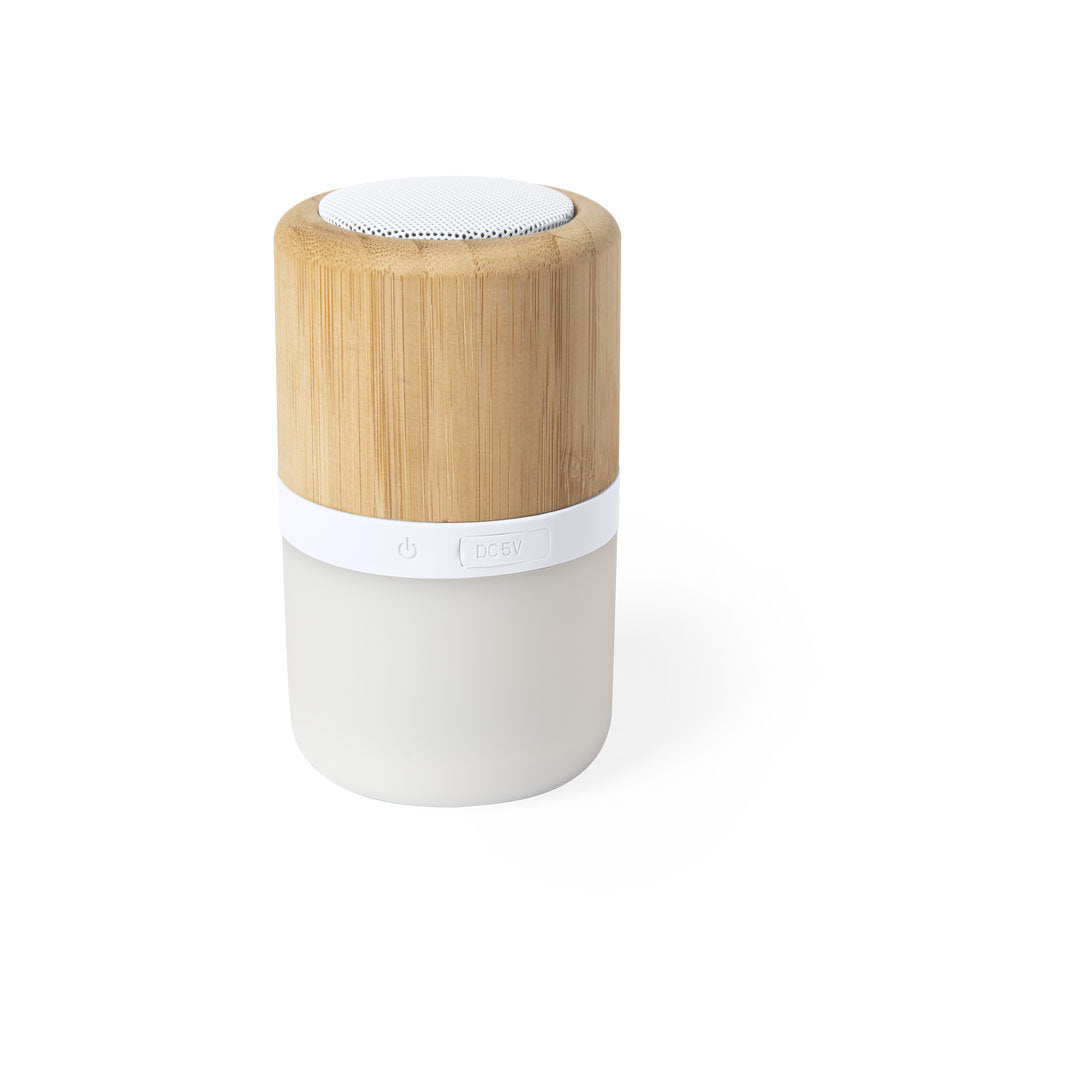 Altifalante Kevil em Bambu com LED e Bluetooth 5.0