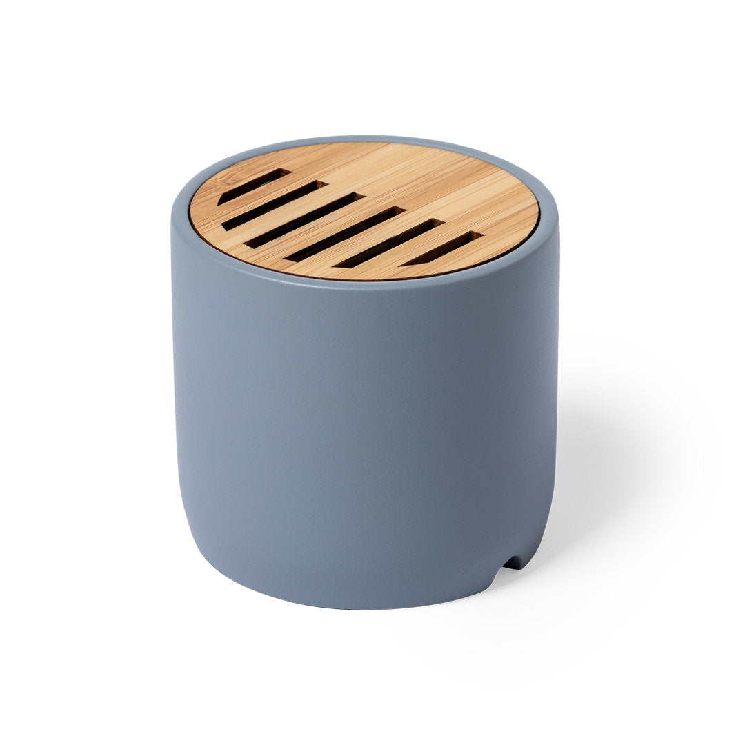 Altifalante Bluetooth Compacto em Bambu e Cimento