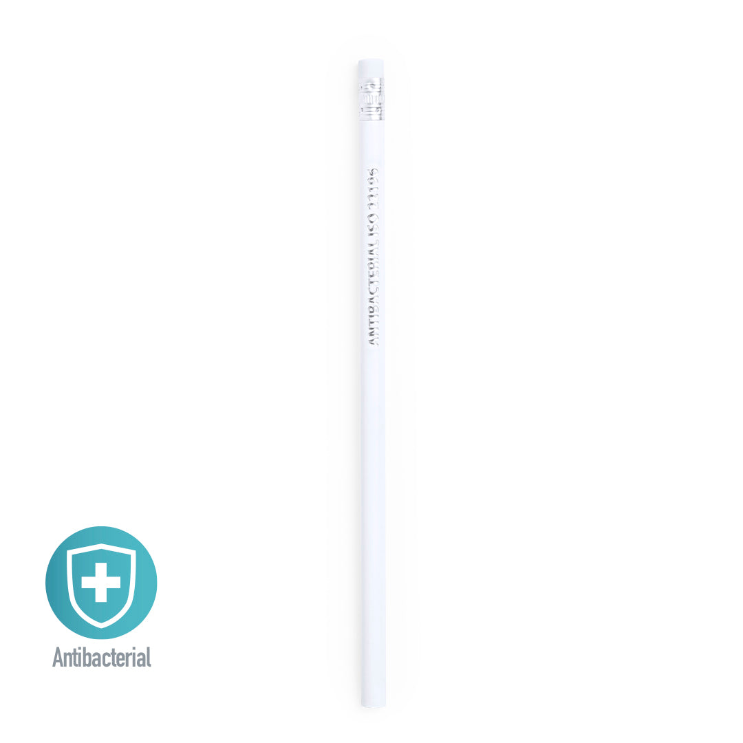 Lápis Antibacteriano Branco com Borracha