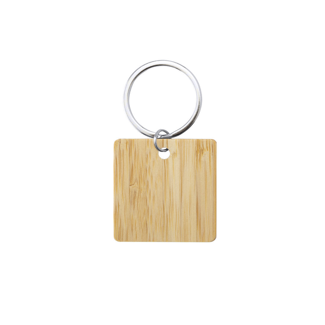 Chaveiro Nature em Bambu - Design Circular, Quadrado e Retangular