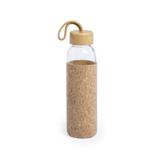 Bidão Nature de Vidro 500ml com Tampa de Bambu