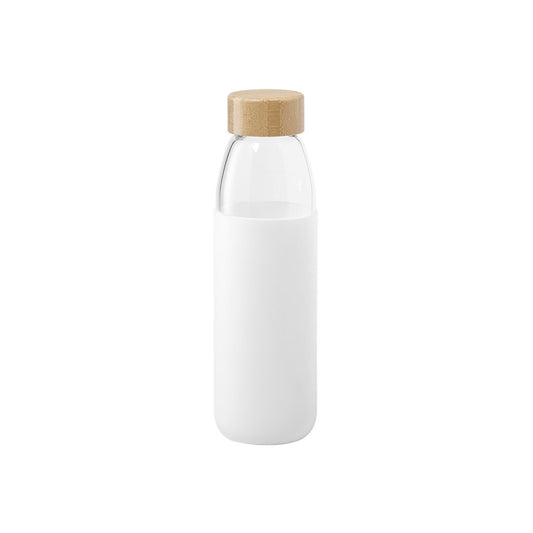 Garrafa Nature de Vidro 540ml com Tampa de Bambu