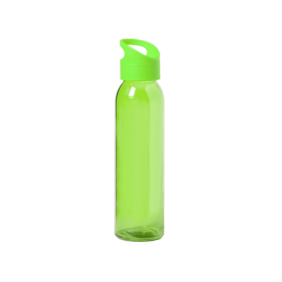 Bidão de Vidro 470ml Colorido com Tampa Antivazamento