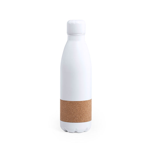 Bidão Rekka 750ml Aço Inox Branco Mate com Cortiça
