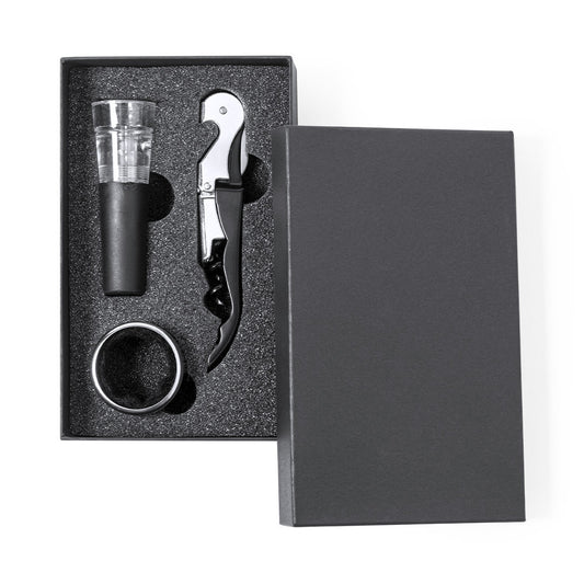 Set de Vinhos Completo Acabamento Preto Elegante