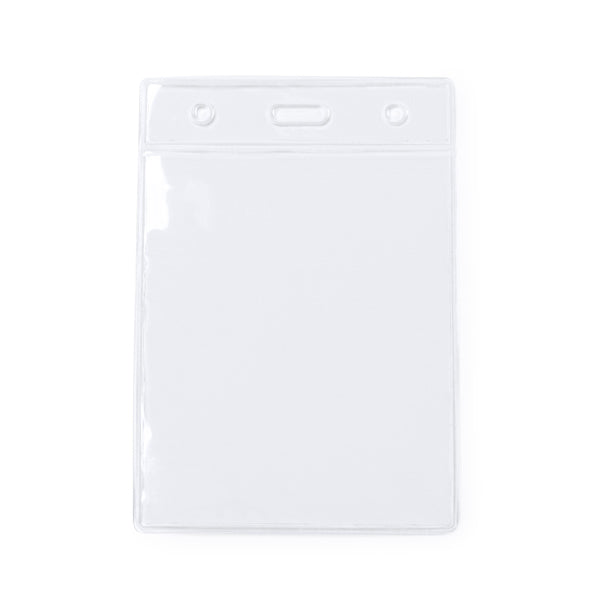 Porta-Crachá em PVC Transparente com Clip Metálico