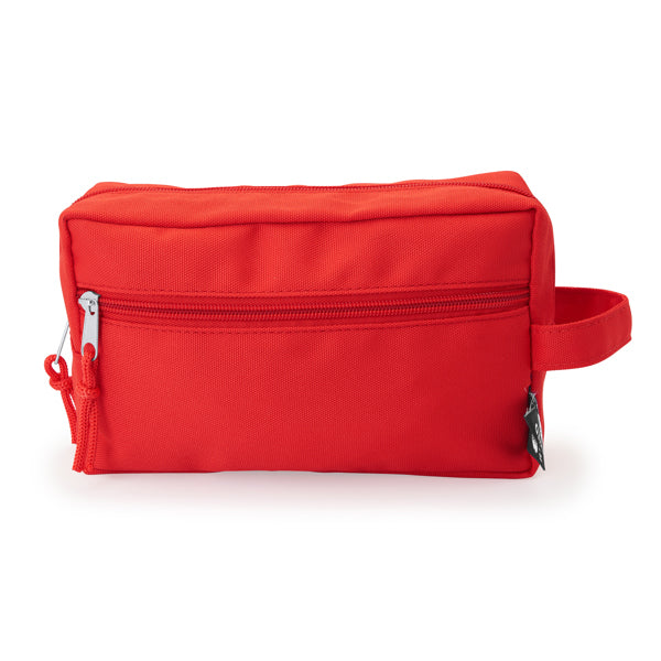 Estojo Porta-Canetas em Poliéster Branco com Zipper