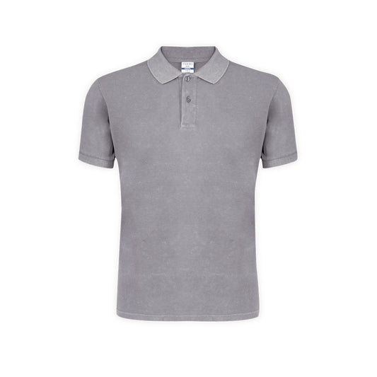 Polo Unissexo 'Ken' com Efeito Lavado Jeans