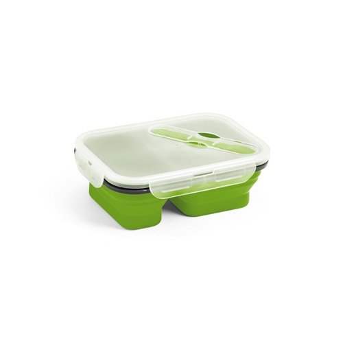 Lancheira Retrátil Hermética em Silicone e PP com Talher Integrado