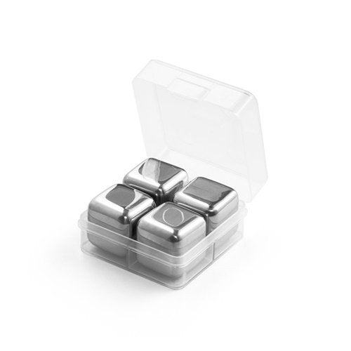 GLACIER - Conjunto de 4 cubos reutilizáveis em aço inoxidável