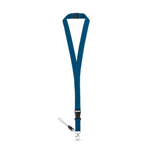 Lanyard MURRAY em Poliéster com Mosquetão Metálico e Fivela Amovível