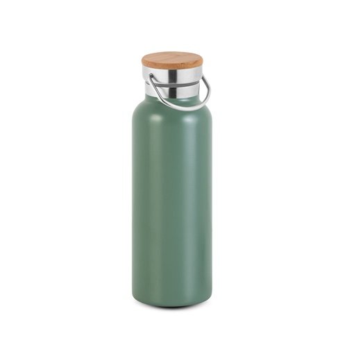 RAGNAR Garrafa Térmica em Aço Inoxidável 570 mL com Tampa em Bambu