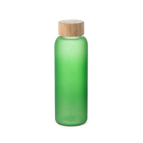 LILLARD Garrafa em Vidro Borossilicato Fosco 500 mL com Tampa em Bambu