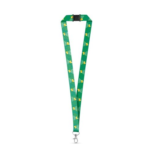 Set Lanyard Sublimação Long II 20 mm em Poliéster Reciclado com Mosquetão e Fecho de Segurança