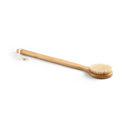 Escova de banho com corpo em bambu e cerdas naturais