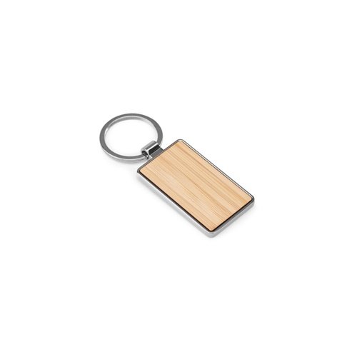Porta-chaves Gaston Rectangular em Ferro, Zinco e Bambu