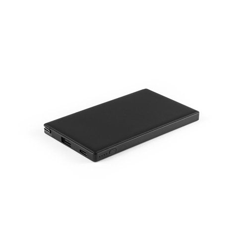 Power bank 4.000 mAh em ABS reciclado com cabo integrado
