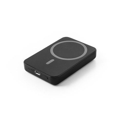 Power bank magnética AMPERE 5 com carregamento wireless 15W em ABS reciclado