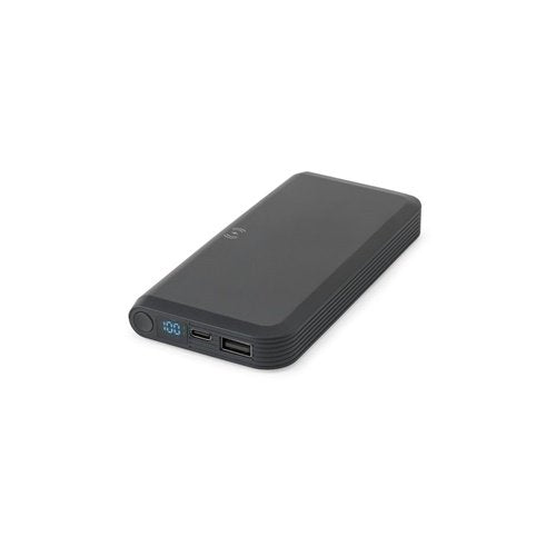 BECKER 10 - Power bank 10.000 mAh em ABS reciclado com carregamento wireless 15W