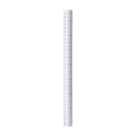 Escalímetro Triangular em Alumínio 30cm com 5 Escalas