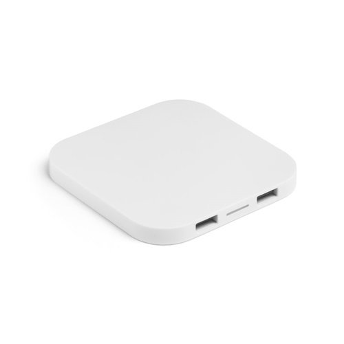 CAROLINE Carregador Wireless 15W com HUB USB-A em ABS Reciclado