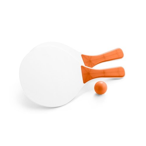 Raquetes de Praia FILIPINAS em MDF com Bola Colorida