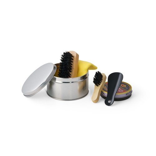 Kit de Limpeza de Sapatos COBB com 6 Peças em Caixa Metálica