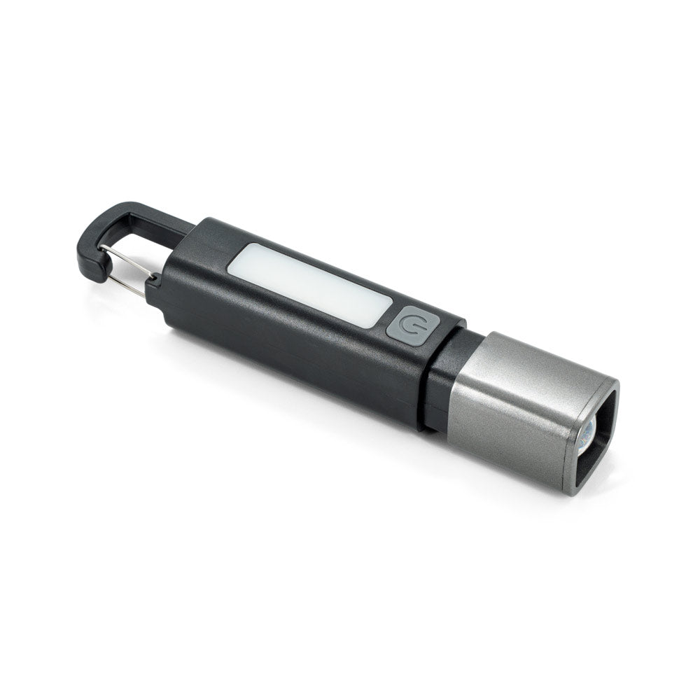 Lanterna WIGGINS em ABS com Luz LED e COB Recarregável