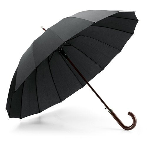 HEDI Guarda-chuva automático 16 varetas em pongee 190T com pega em madeira
